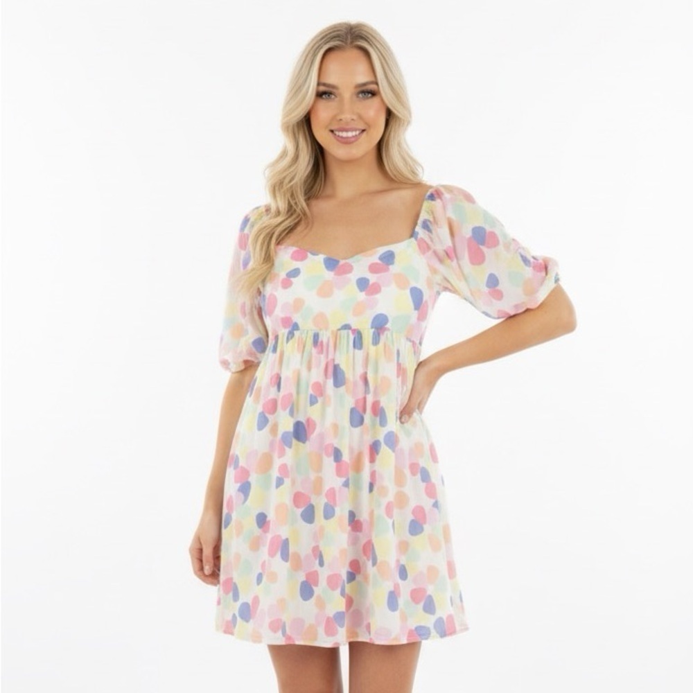Bibi polka dot boho dress size small